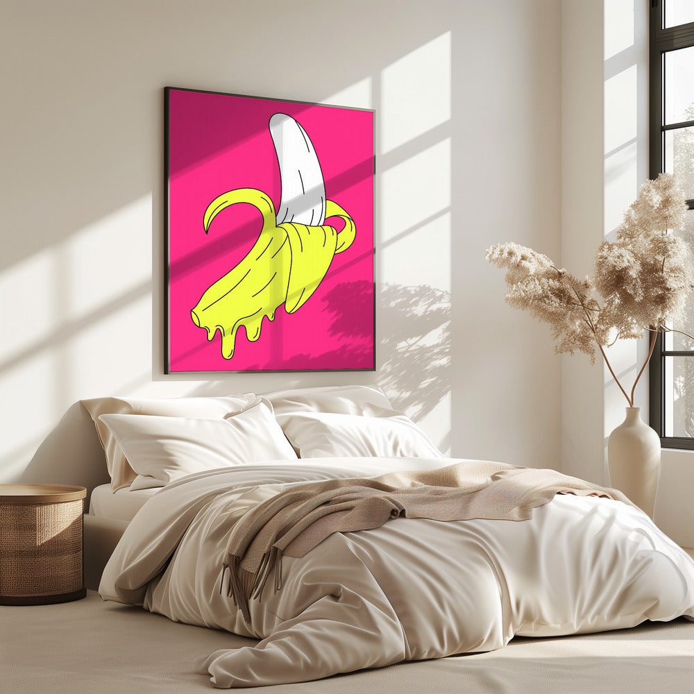 Schmelzende rosa Banane | Poster
