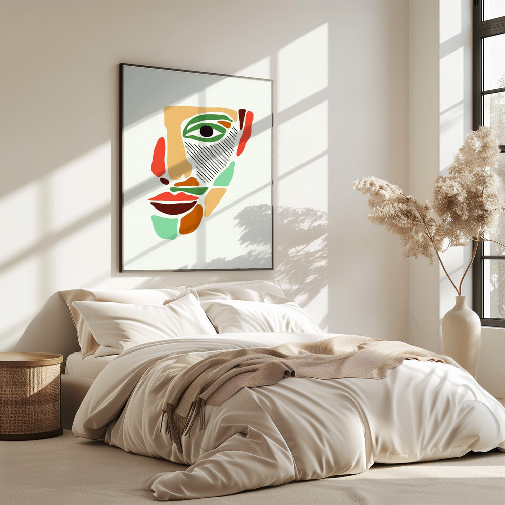 Farbige abstrakte Gesichter #2 | Poster
