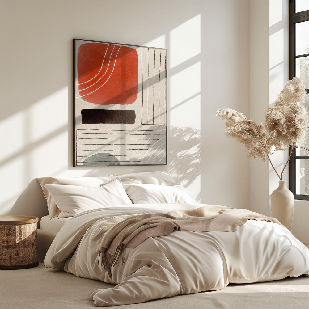 Orange Minimale Formen #1 | Poster
