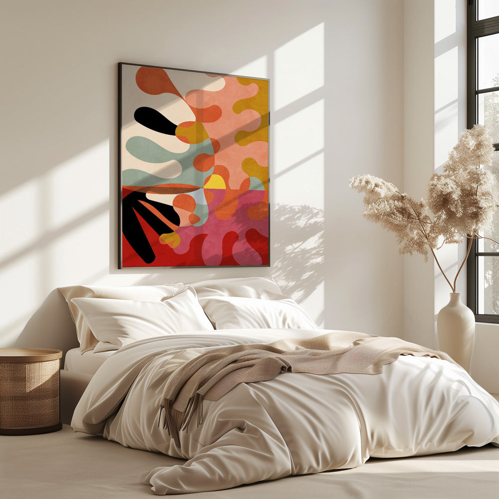 Warm Colors Bauhaus Geometry5 | Poster