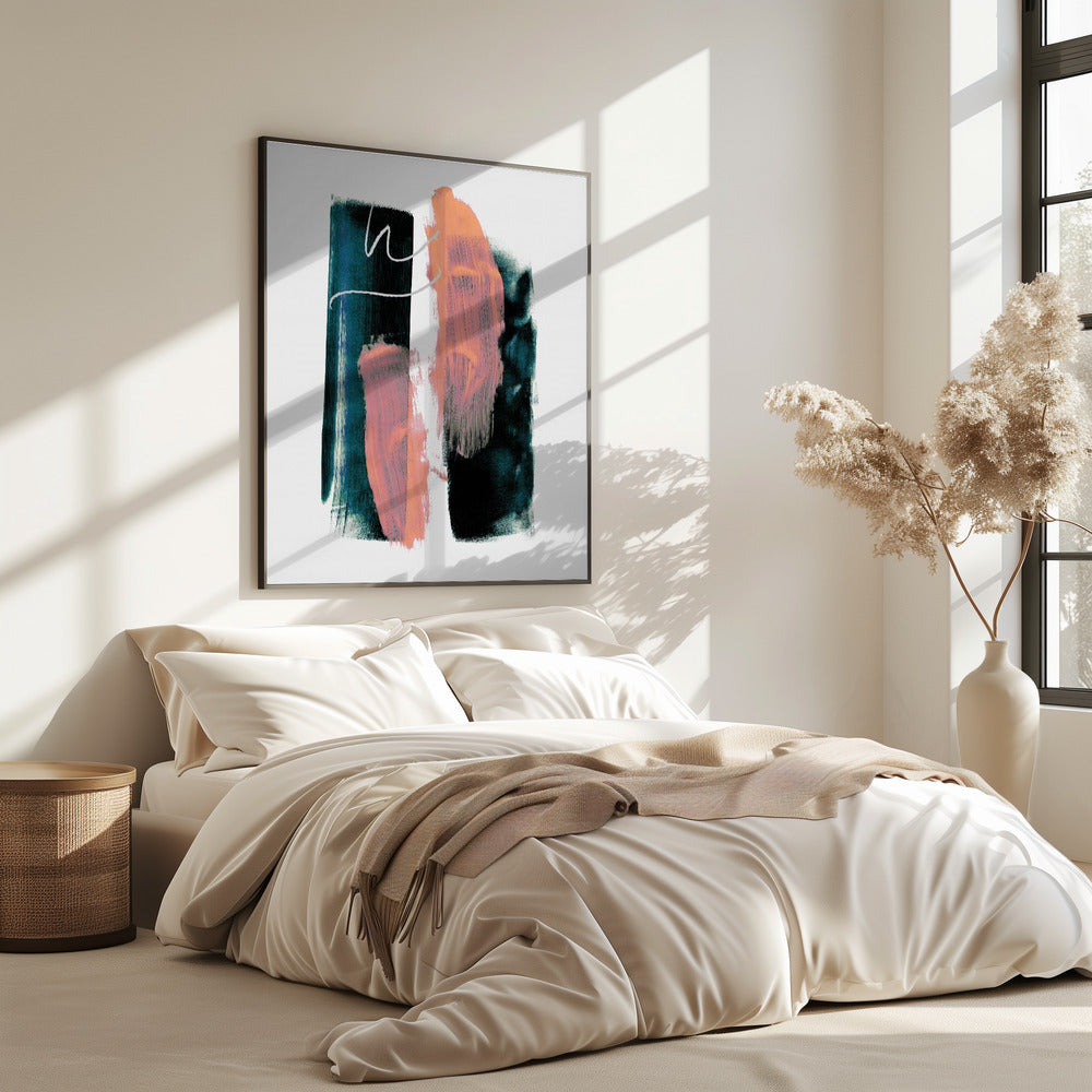 Abstrakte Pinselstriche 3x A1 | Poster