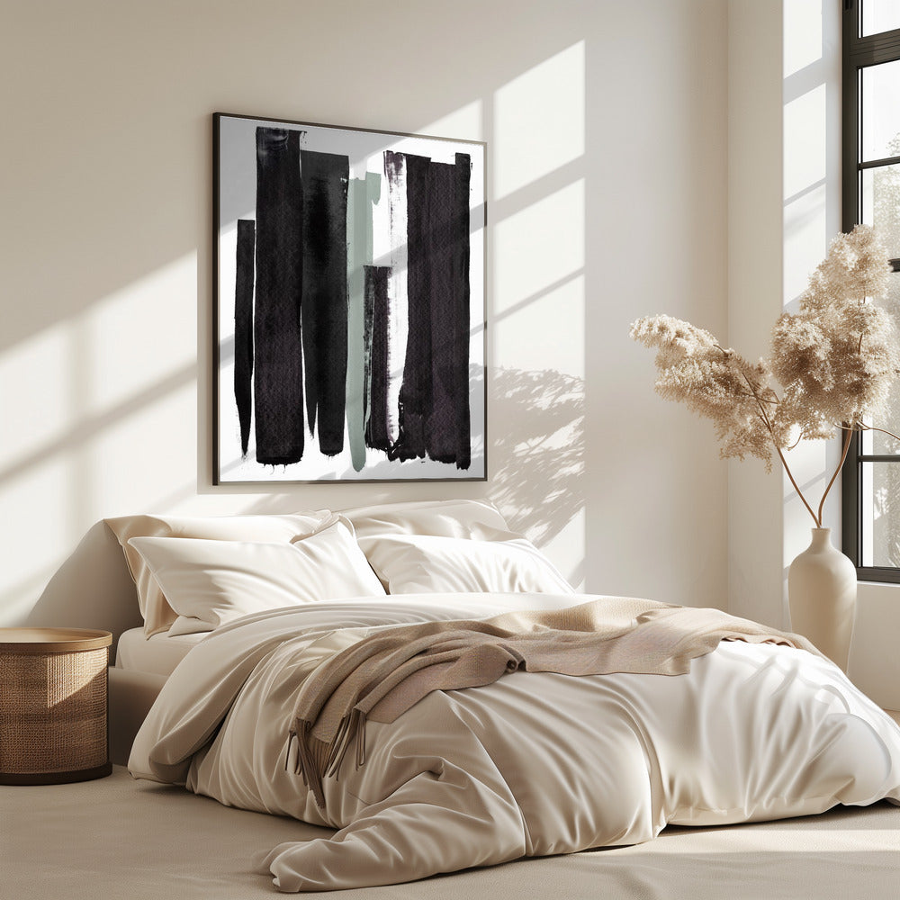 Monochrome Striche | Poster