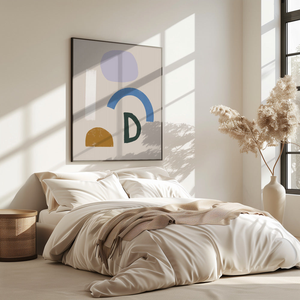 Minimalistische Formen in gedeckten Farben | Poster