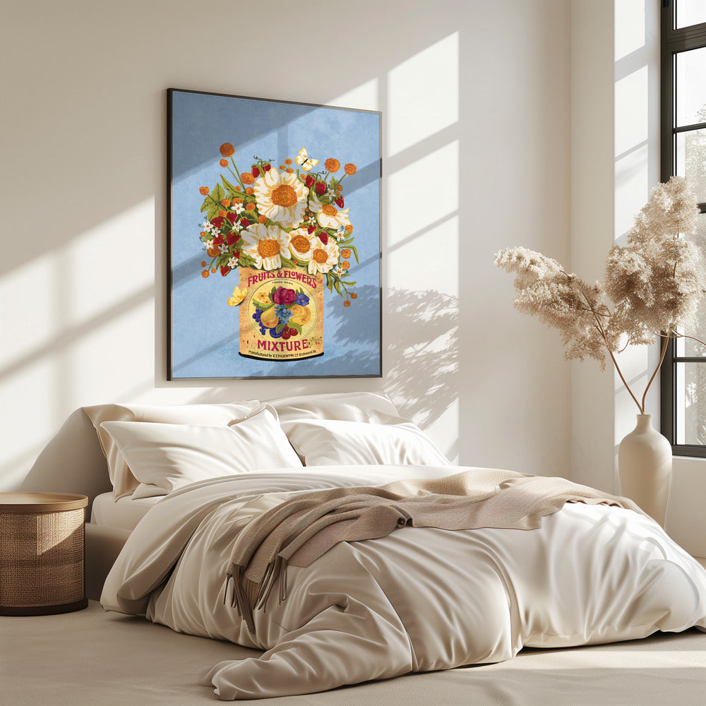 Flowers In a Vintage Tea Can | Poster