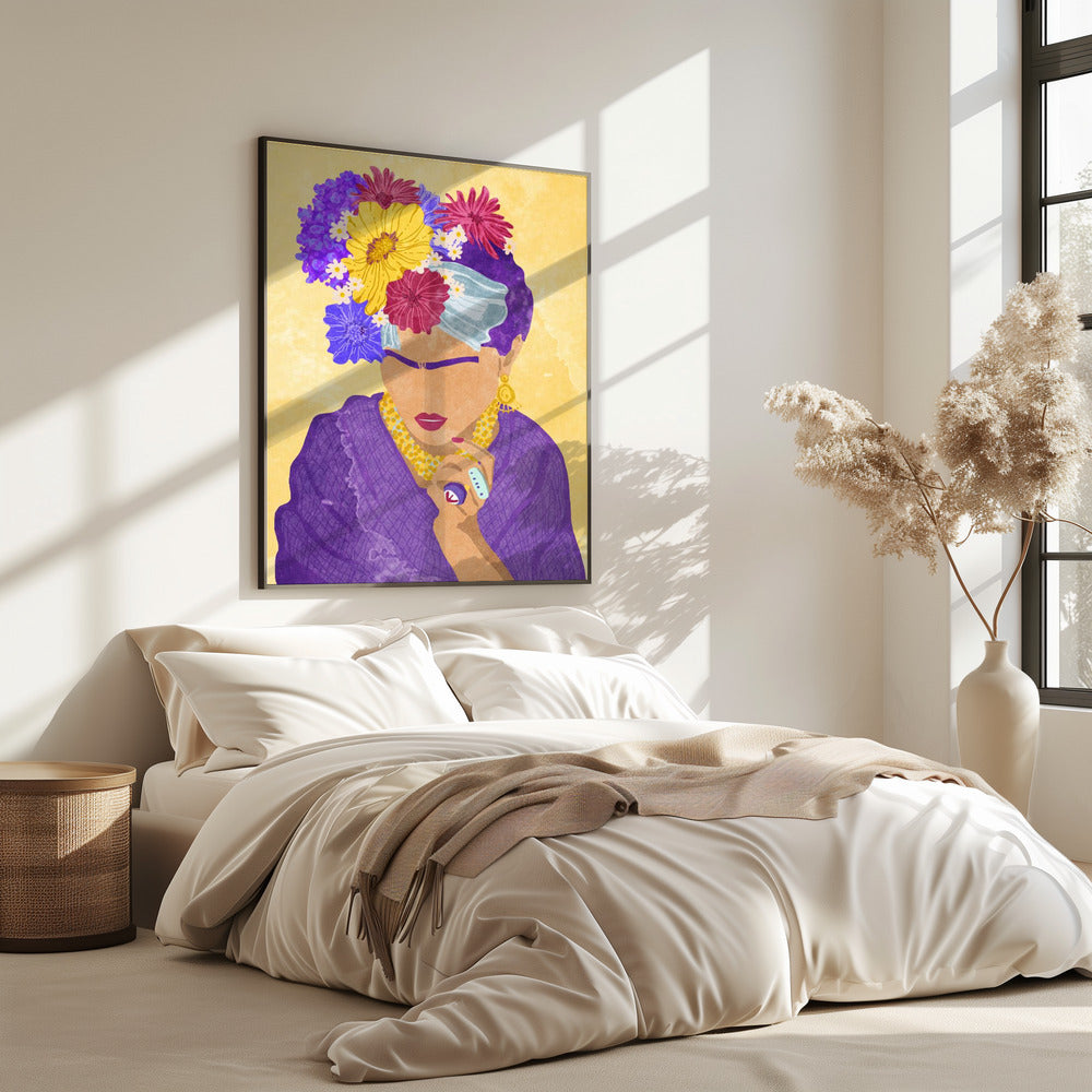 Frida and flowers | Poster