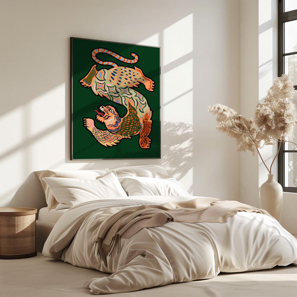 Asiatischer Tiger Grün | Poster