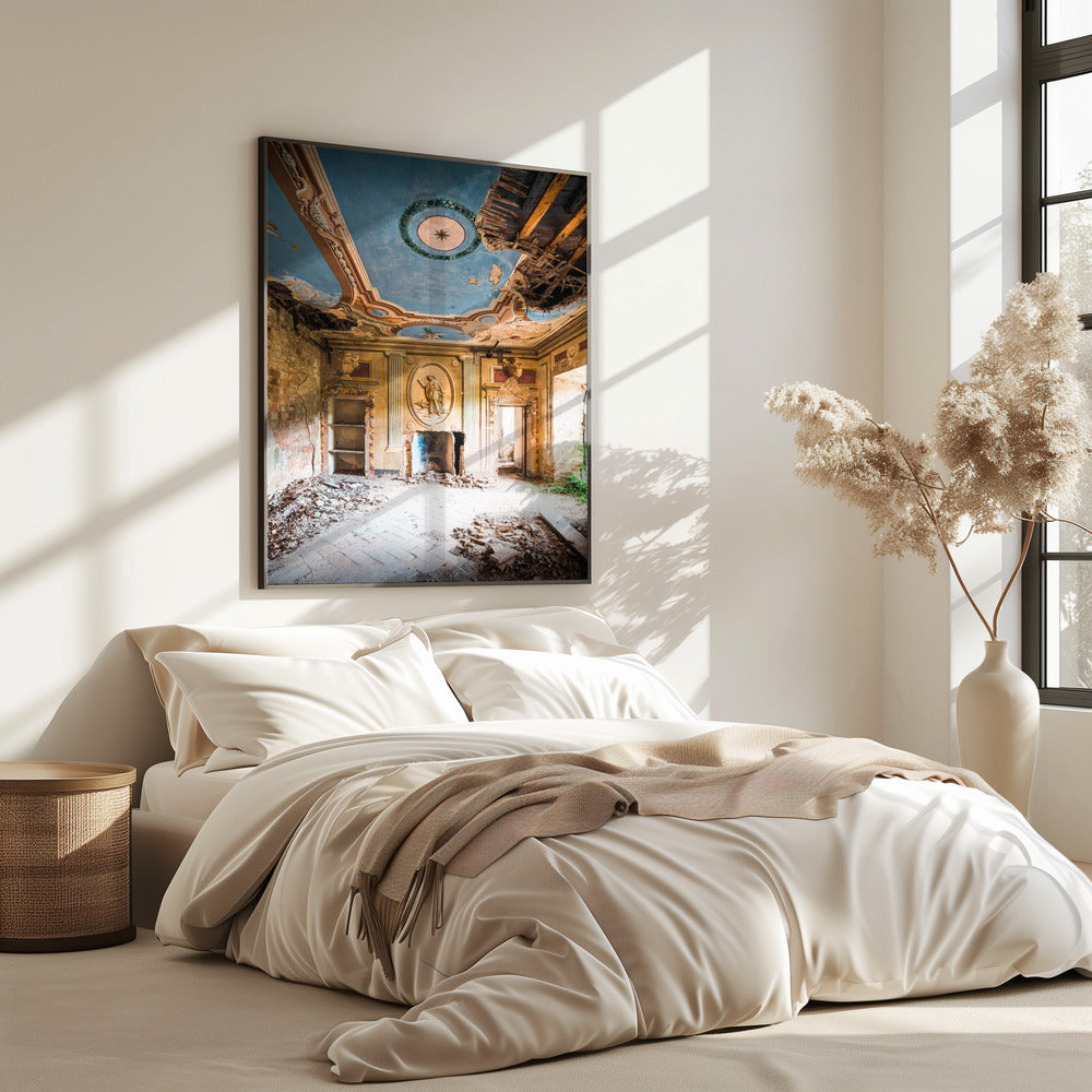 Verlassene Villa mit Fresko | Poster