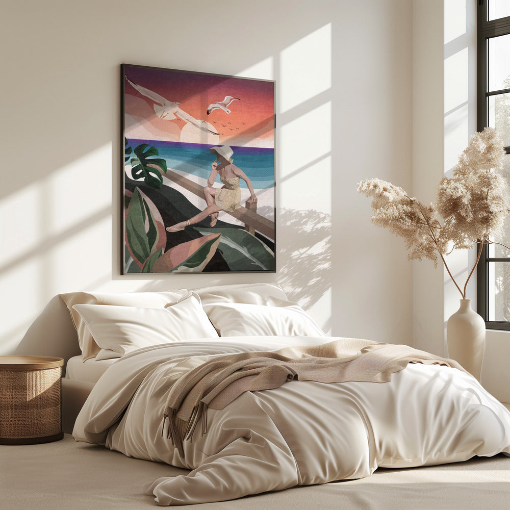 Kontemplation am Meer | Poster