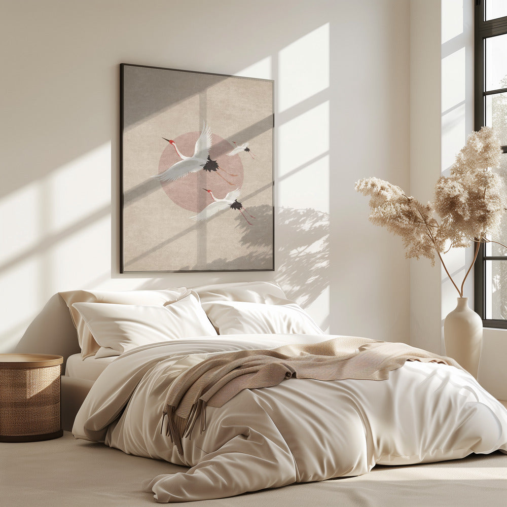 Kraniche im Flug | Poster
