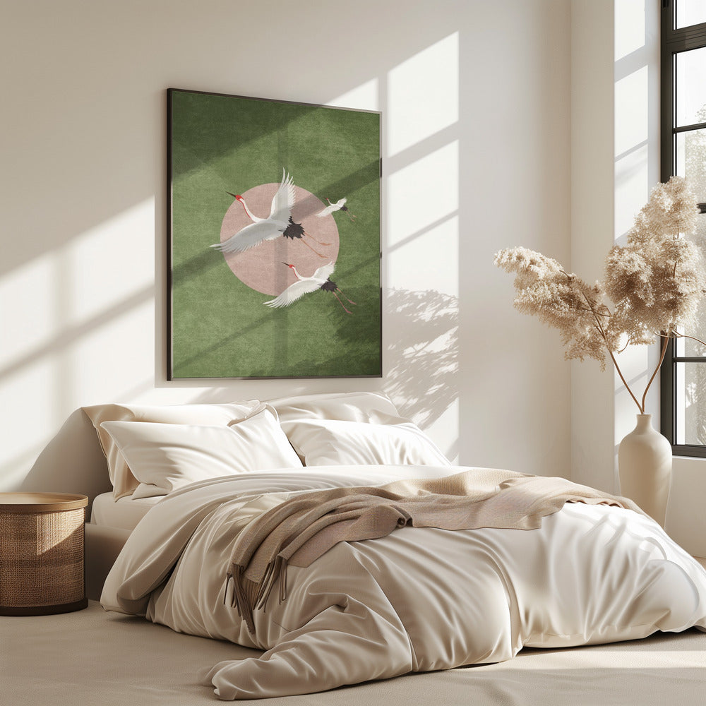 Kraniche im Flug | Poster