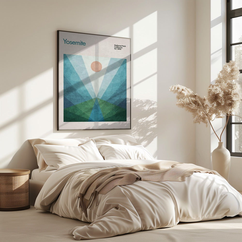 Geometrischer Sonnenaufgang | Poster