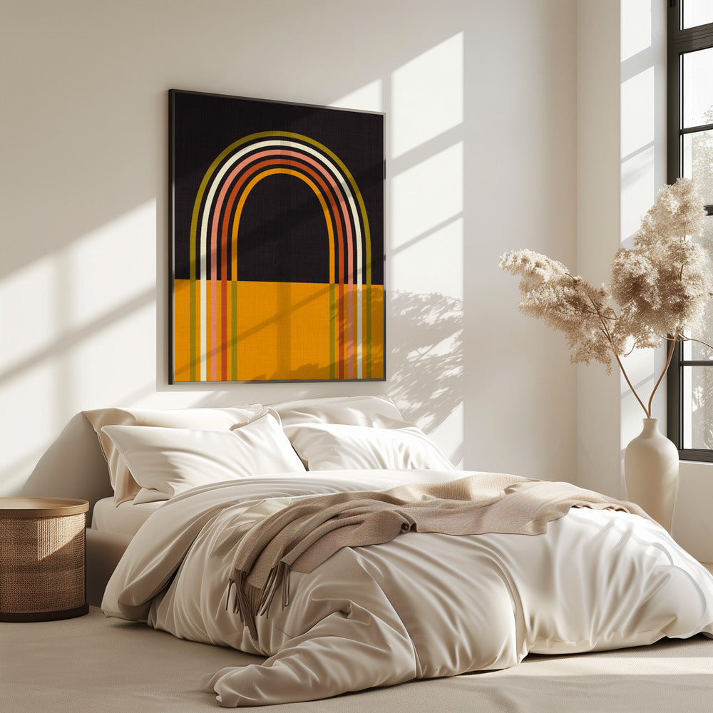 Geo Shapes Herbst 21 Regenbogenbogen | Poster