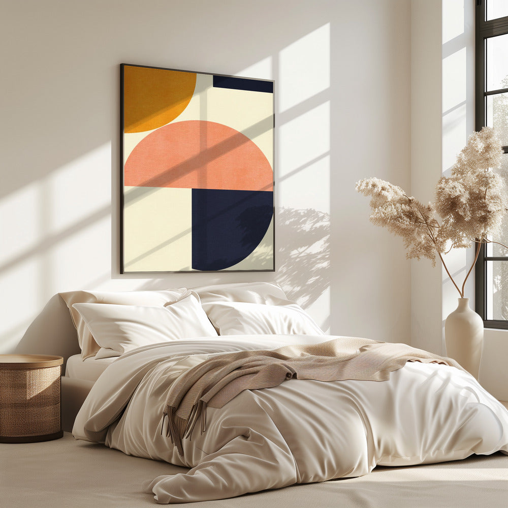 Regenbogen Plus Formen Blau Senf2 | Poster