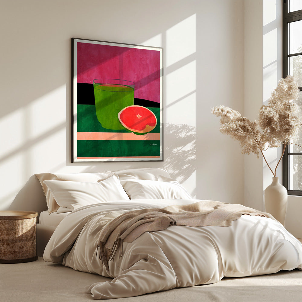Rosa, kleine Grapefruit | Poster