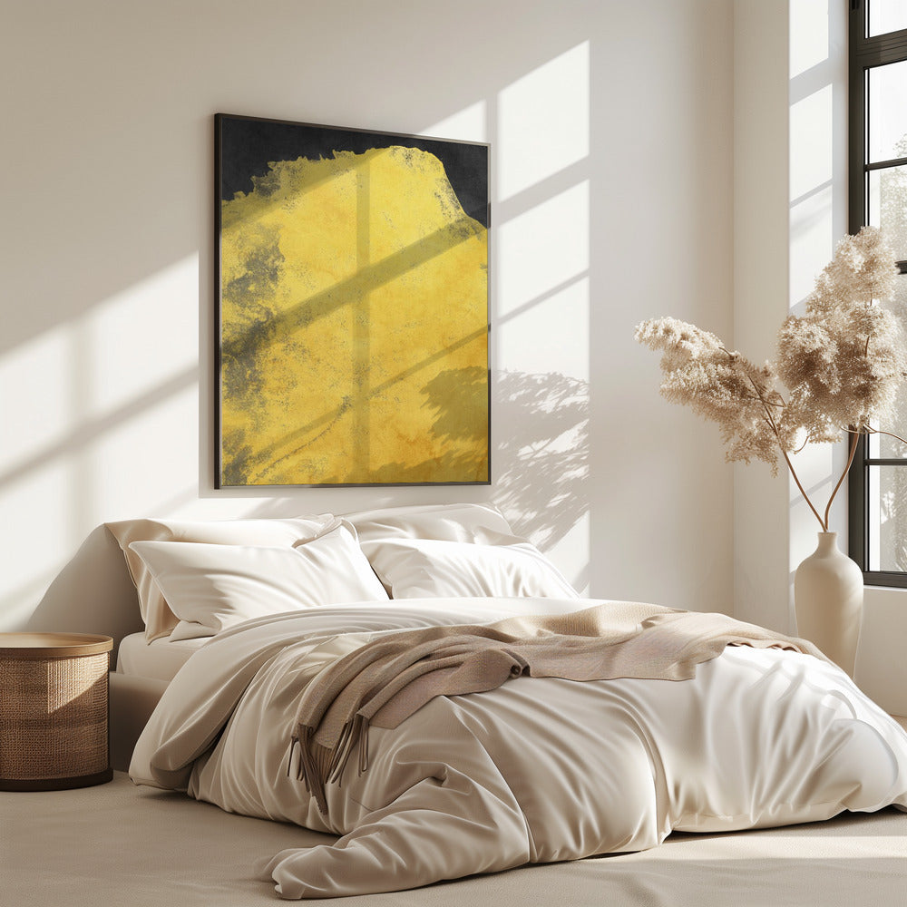 Minimale Landschaft Schwarz und Gelb 01 | Poster