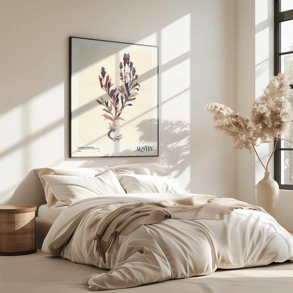 Watercolor print collection. Flower market - Austin | Poster