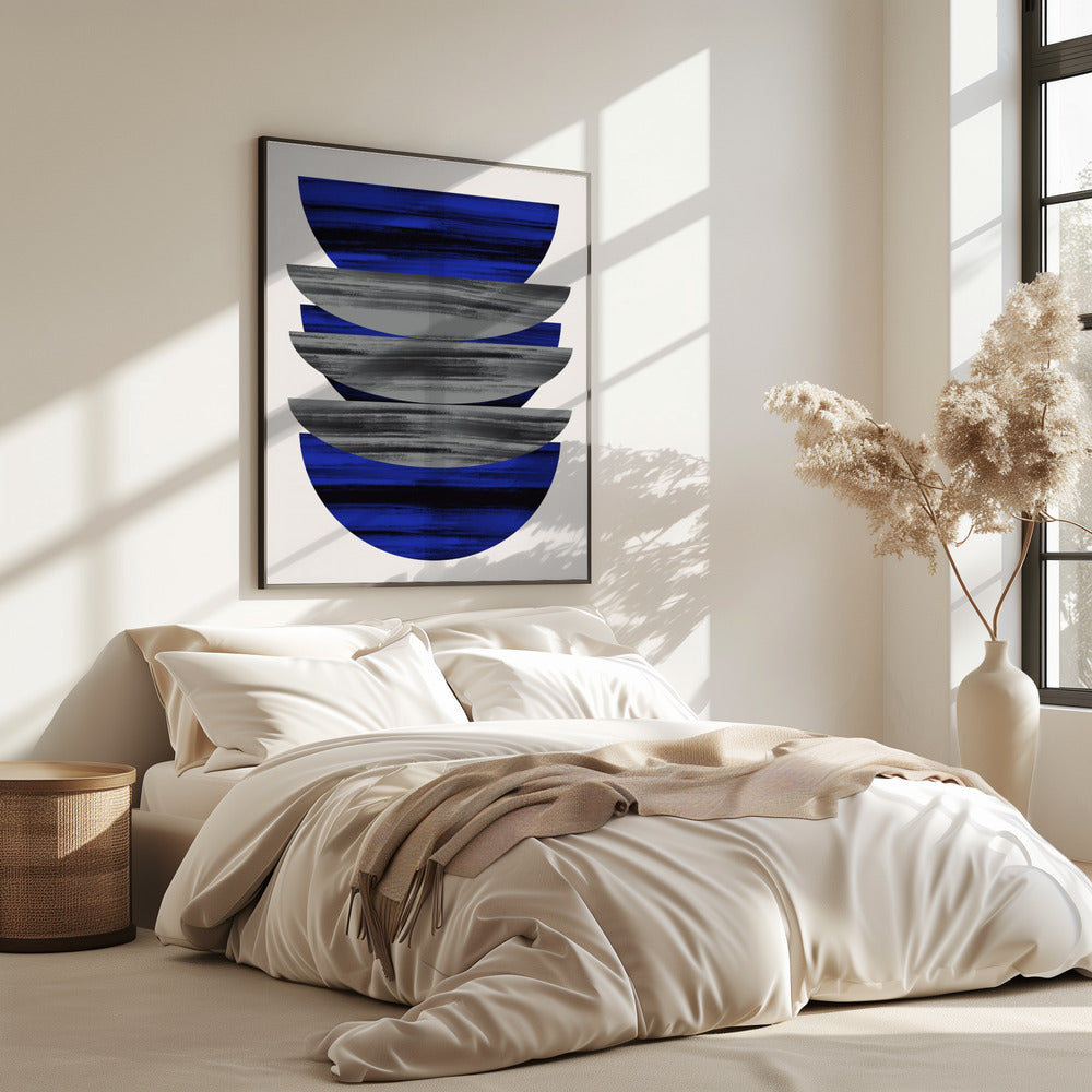 Skandinavisch in Blau und Schwarz | Poster