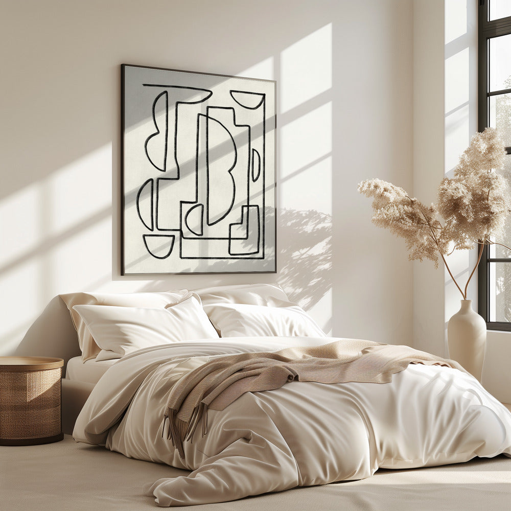 Abstrakte Linienkunstskizze | Poster