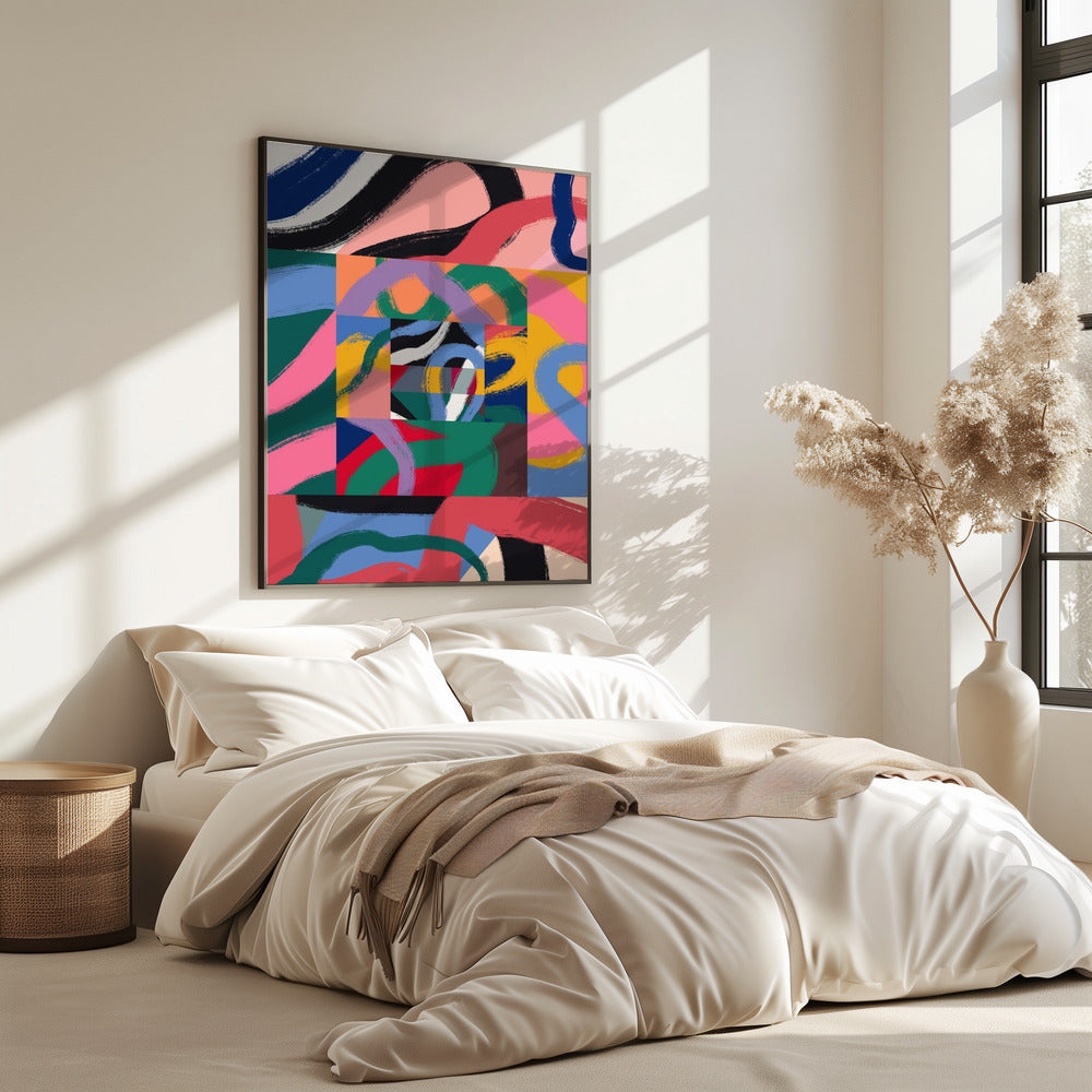 Colorful Line Ribbon Abstract | Poster