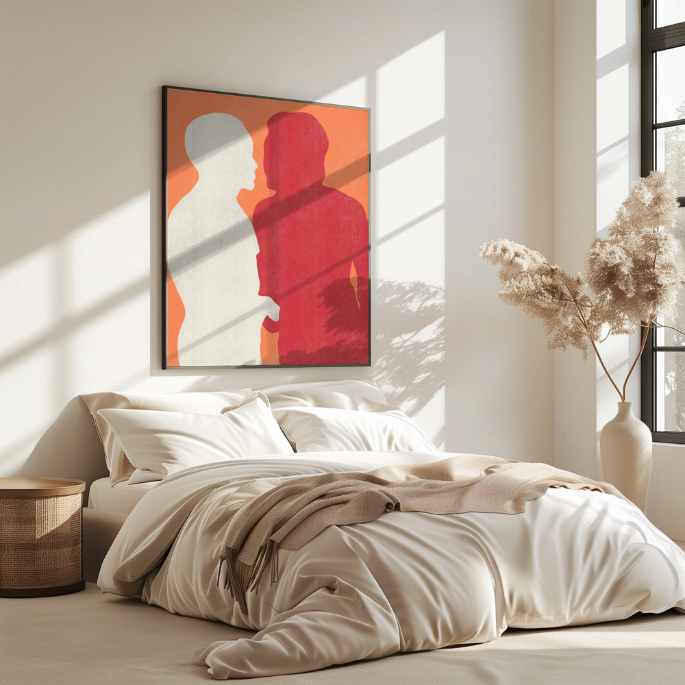 Silhouetten zweier Figuren | Poster