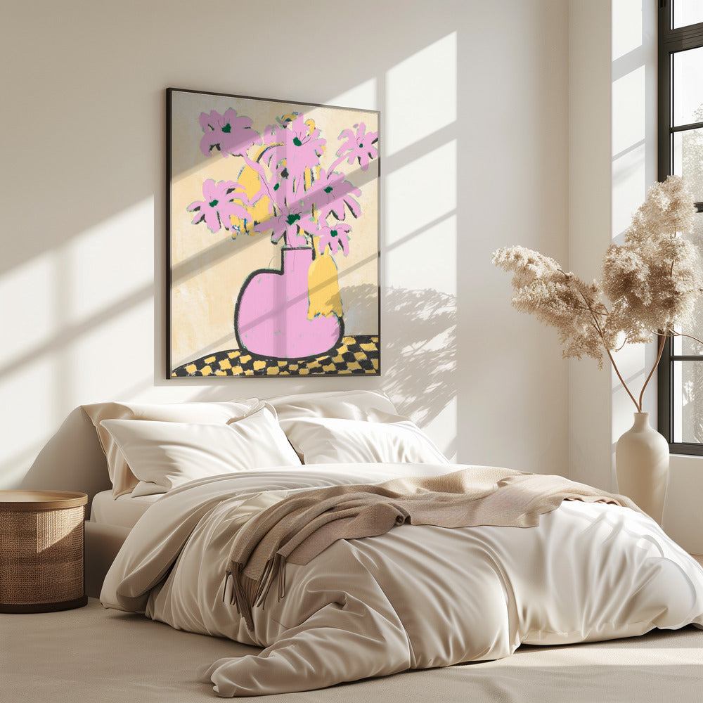 Pink Flowers In A Vase | Poster