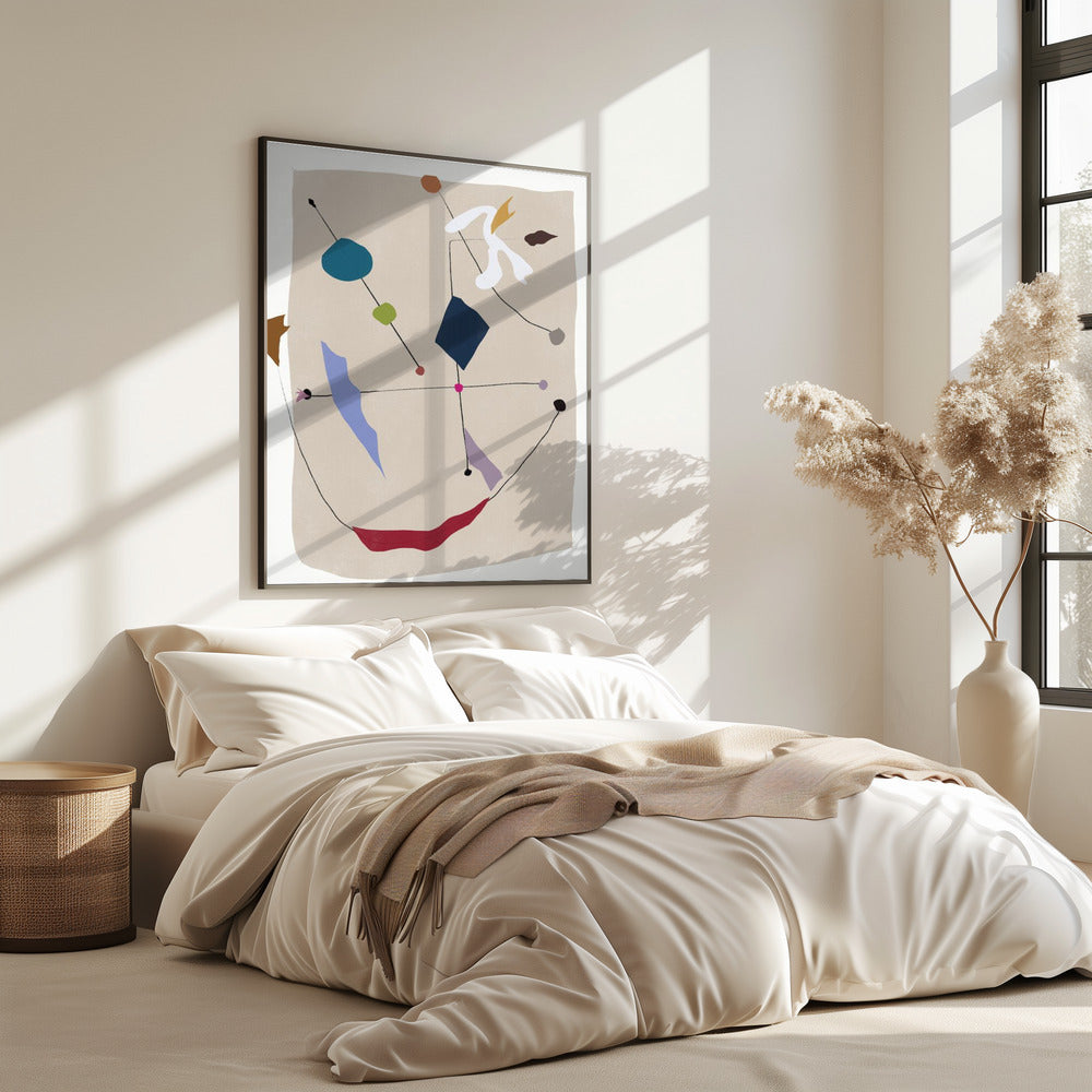 Minimalistische Linien und bunte Formen | Poster