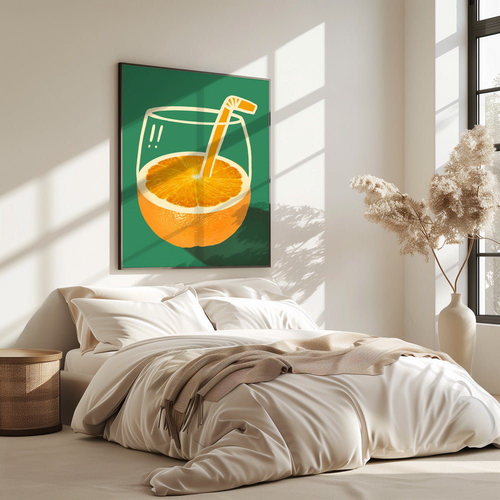 Leuchtendes Orange, geschickt illustriert | Poster