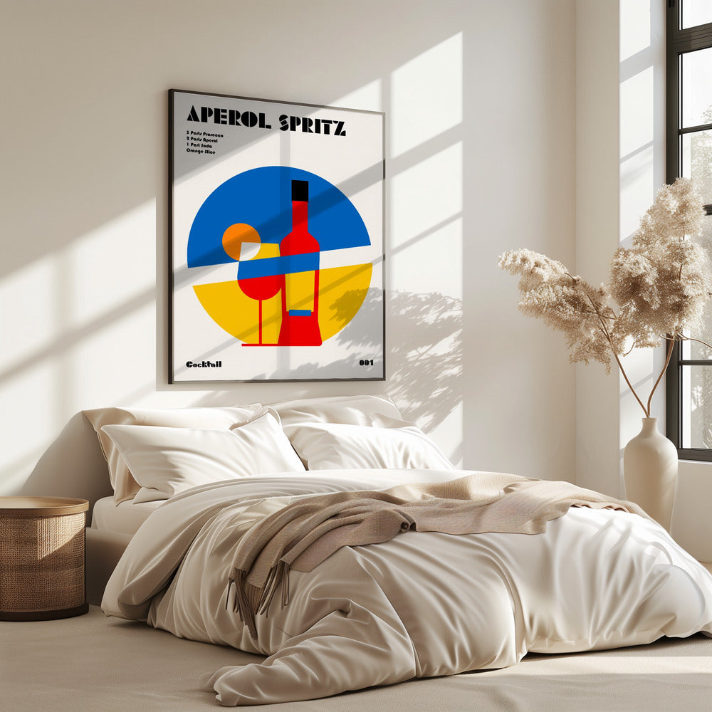 Aperol Spritz Cocktail Bauhaus Kunstdruck | Poster