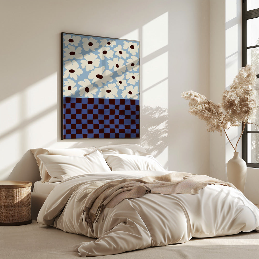Blumen_Schachbrett | Poster