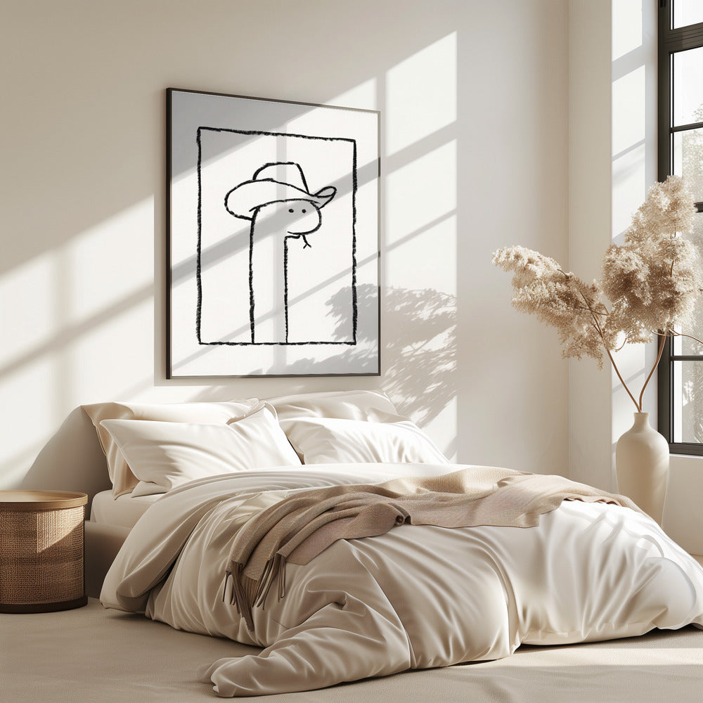 Squiggles, die Schlange mit Stetson | Poster