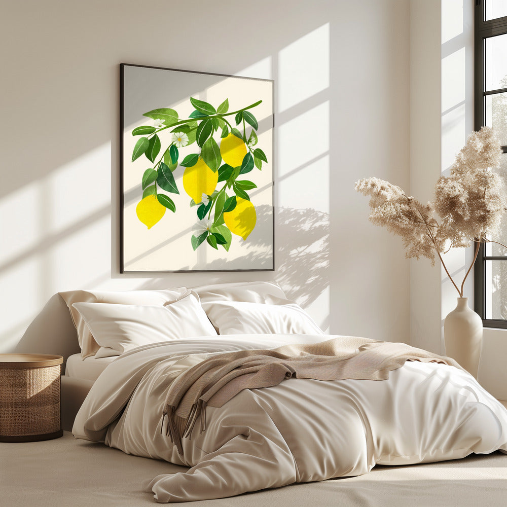Sonnige Zitronen 4x5 | Poster