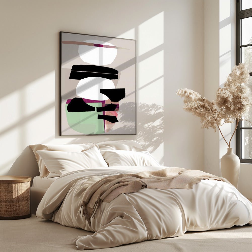 Farbiges abstraktes Schwarz Nr. 2 | Poster