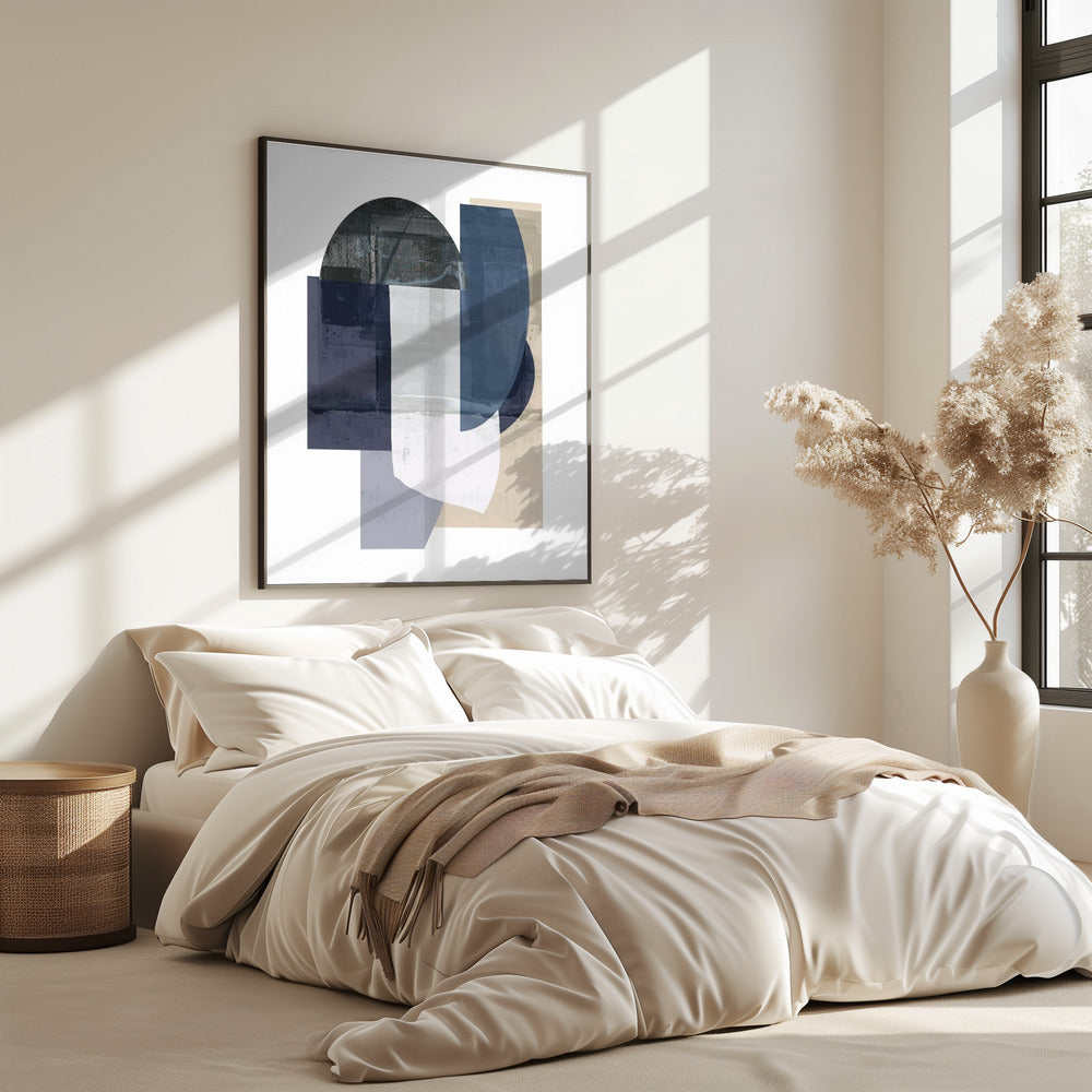 Navy Shapes No1 | Poster