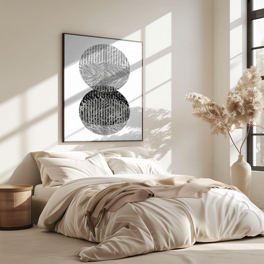 Schwarz-Graue Punkte Bauhaus Nr. 1 | Poster