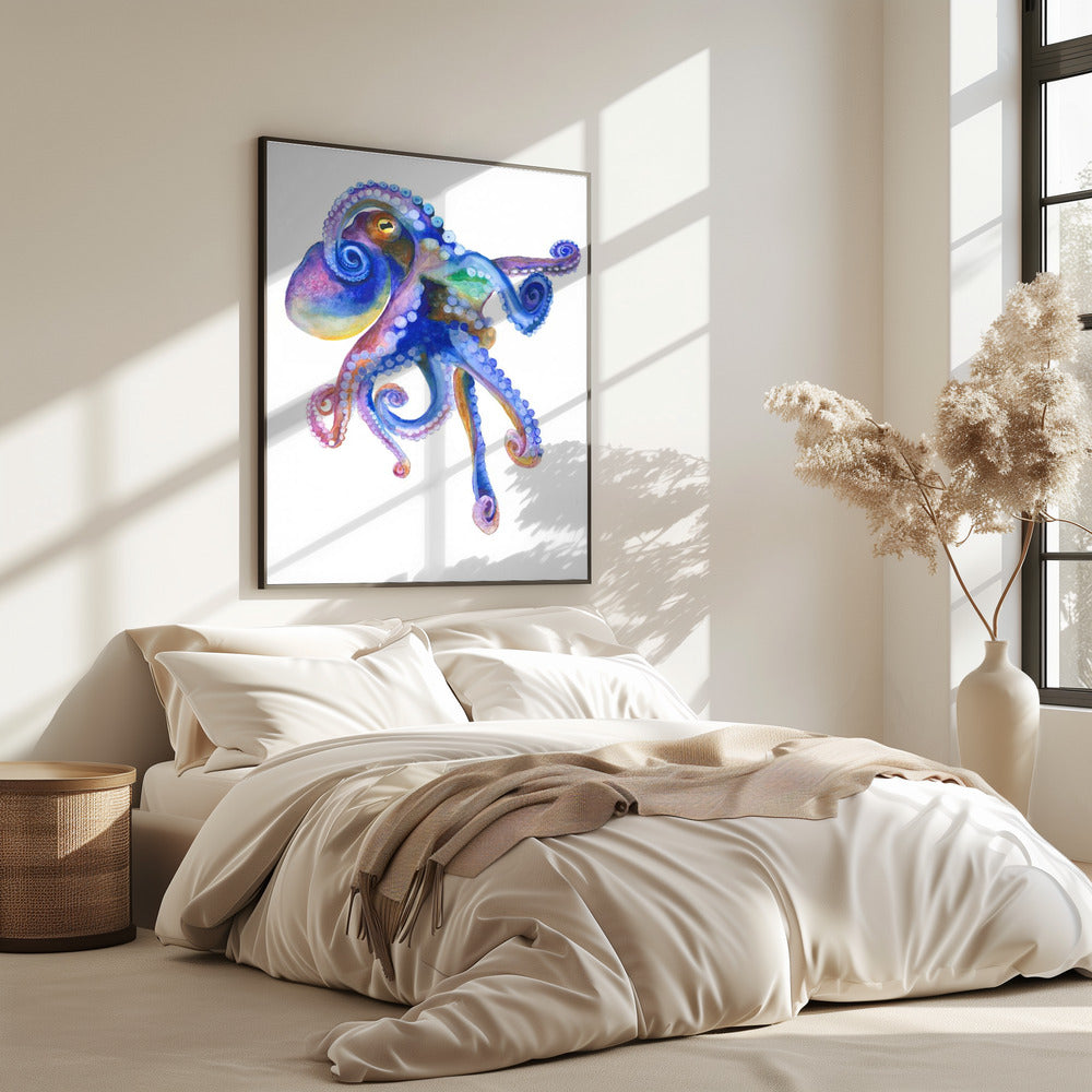 Blue Marine Octopuss | Poster