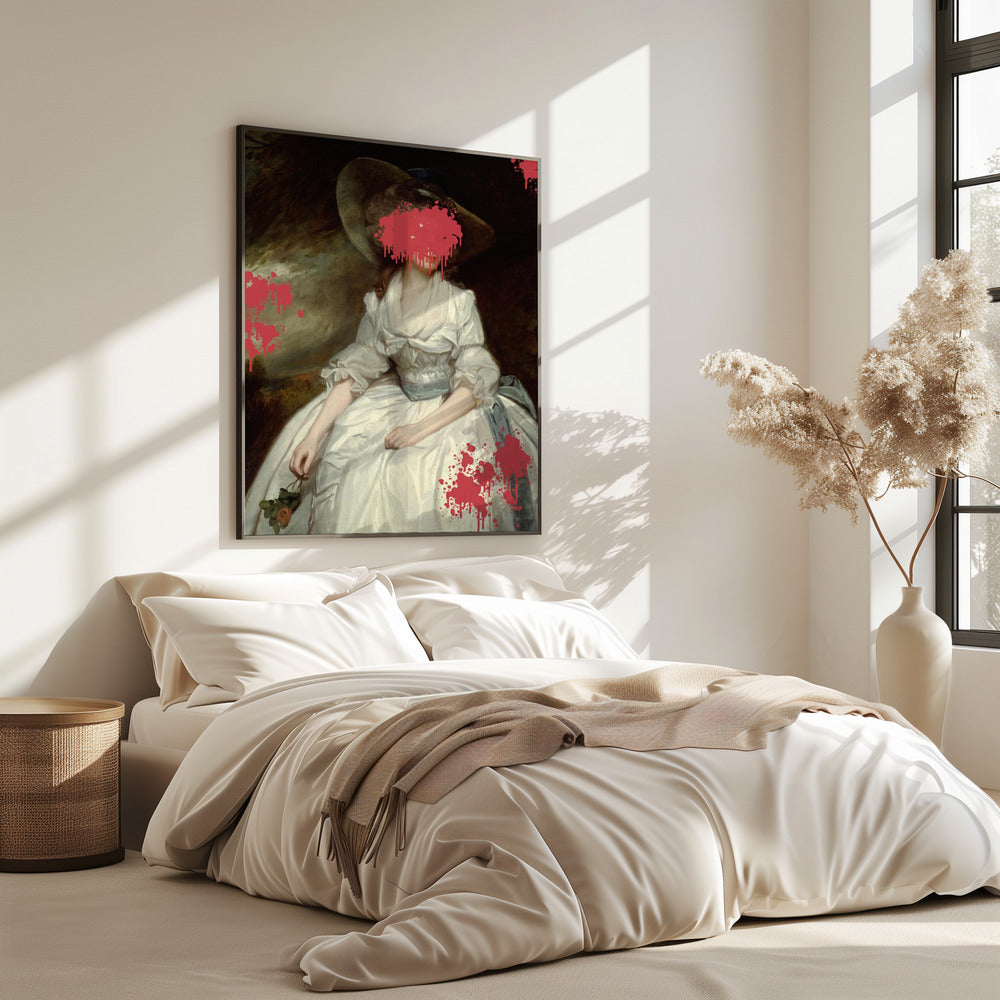 Renaissance Red Splash - Veränderte Kunst | Poster
