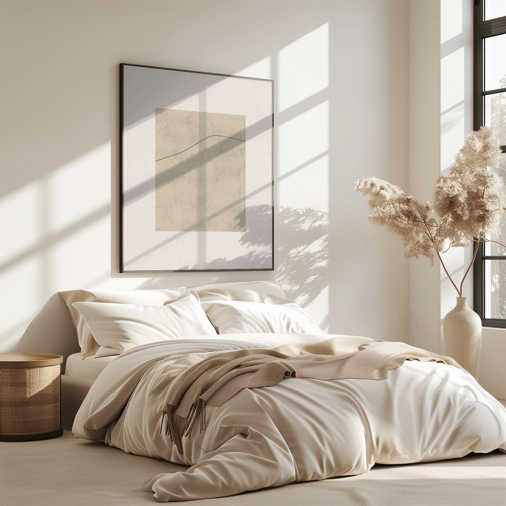 Line on Whispered Beige | Poster