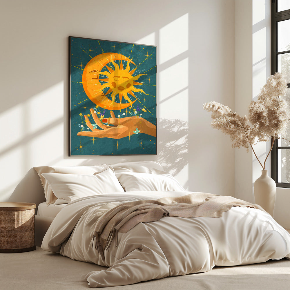 Sonne und Mond in meiner Hand | Poster