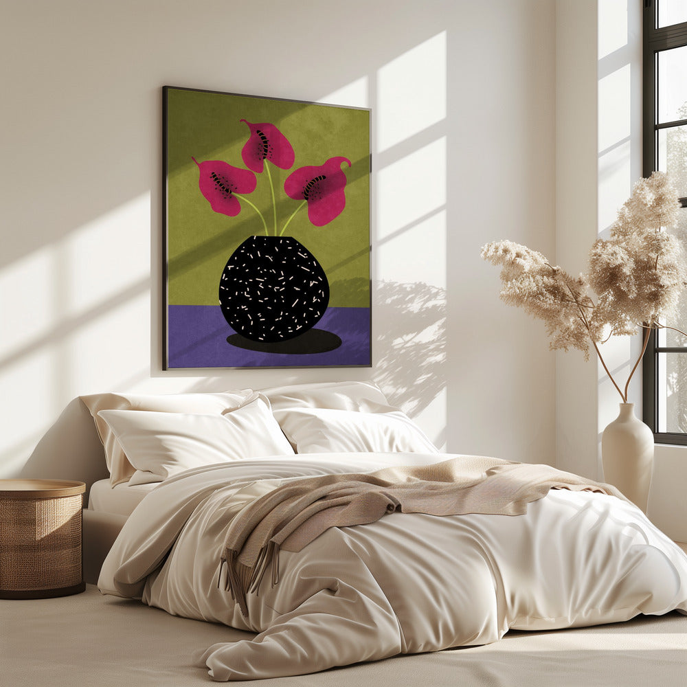 Schöne Blumen in der Vase | Poster