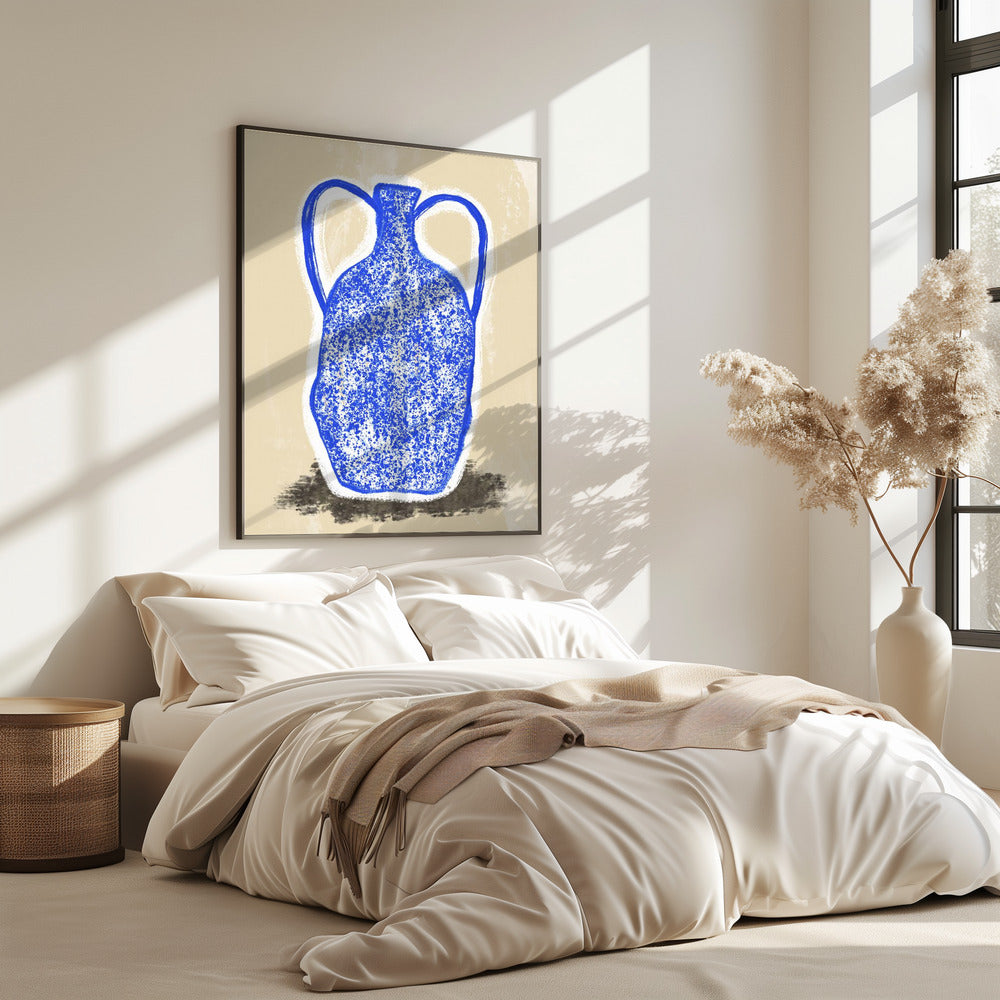 Große blaue Vase | Poster