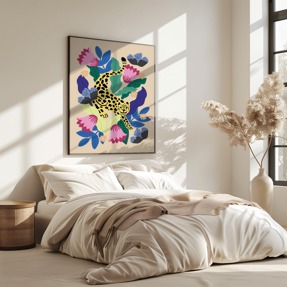 Floraler Leopard | Poster