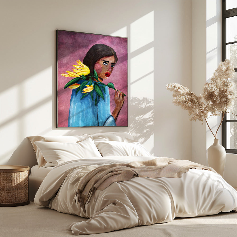 Woman With Lily | Poster