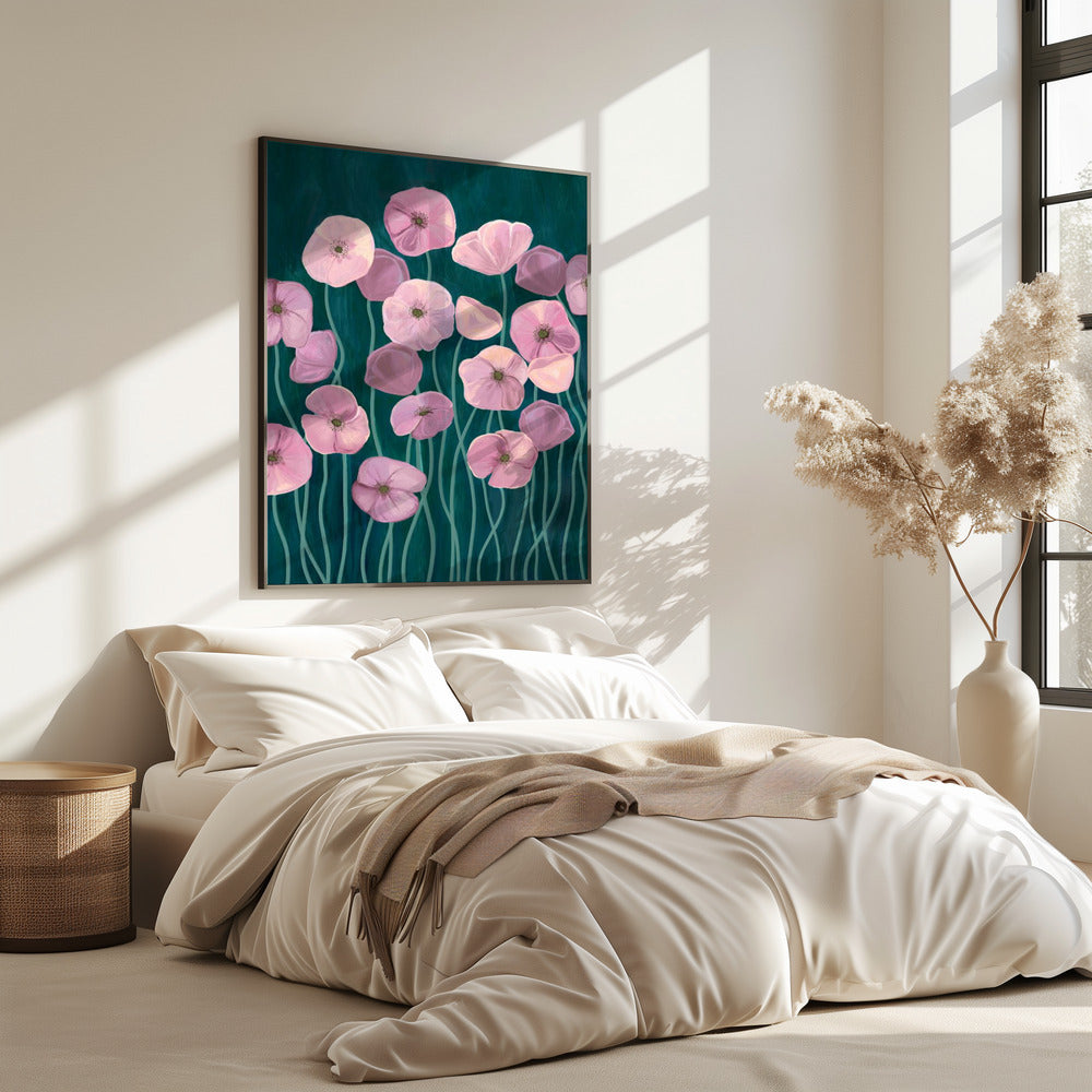 Pink poppies | Poster