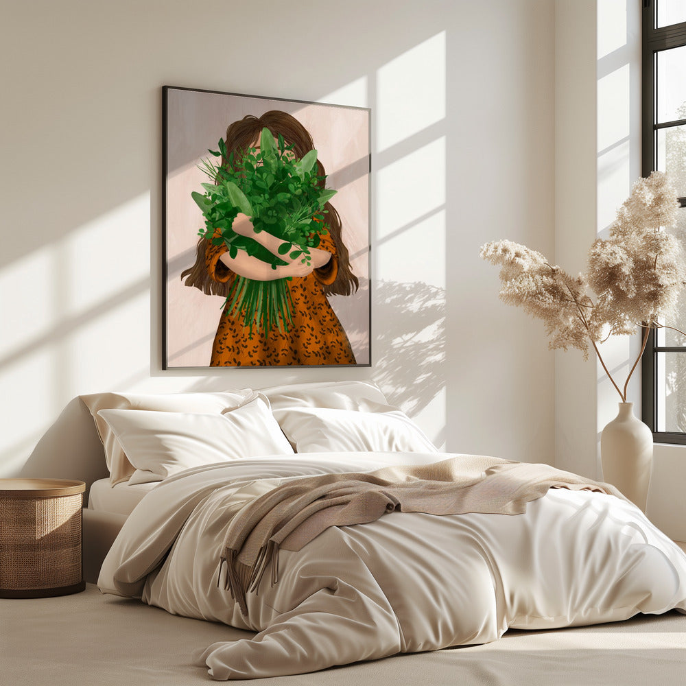 Girl with posy | Poster
