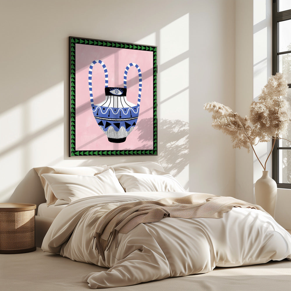Bunte geometrische Vase | Poster