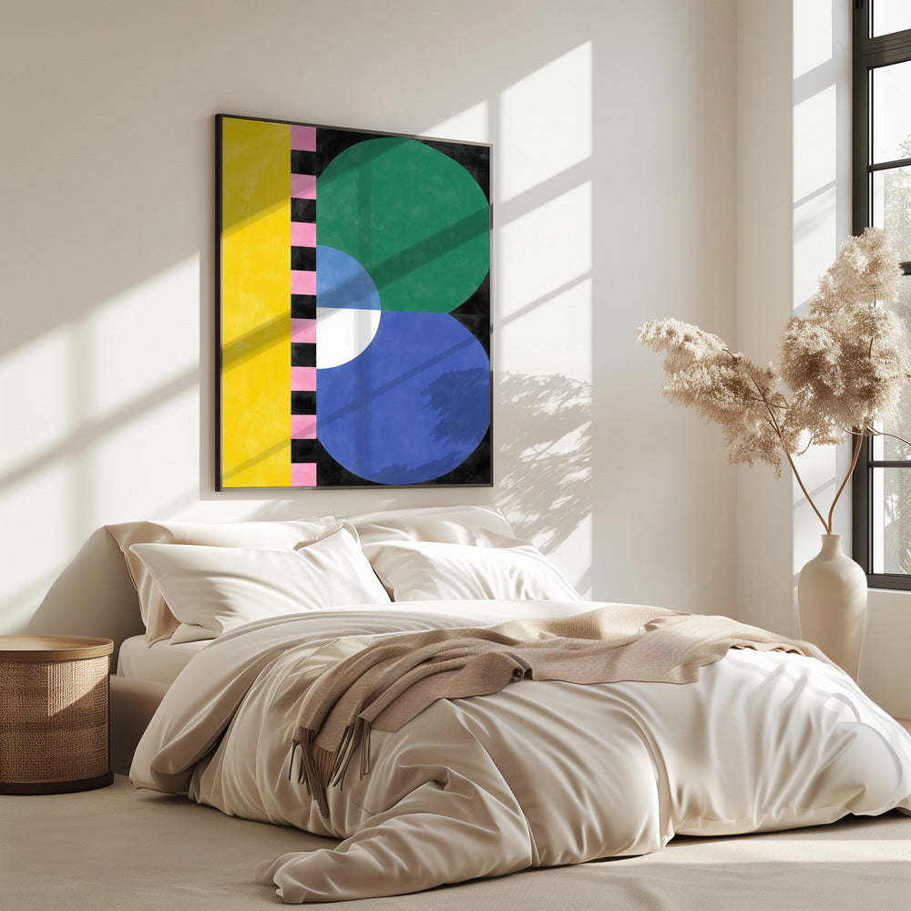 Bunter Geometrieblock und Formen | Poster