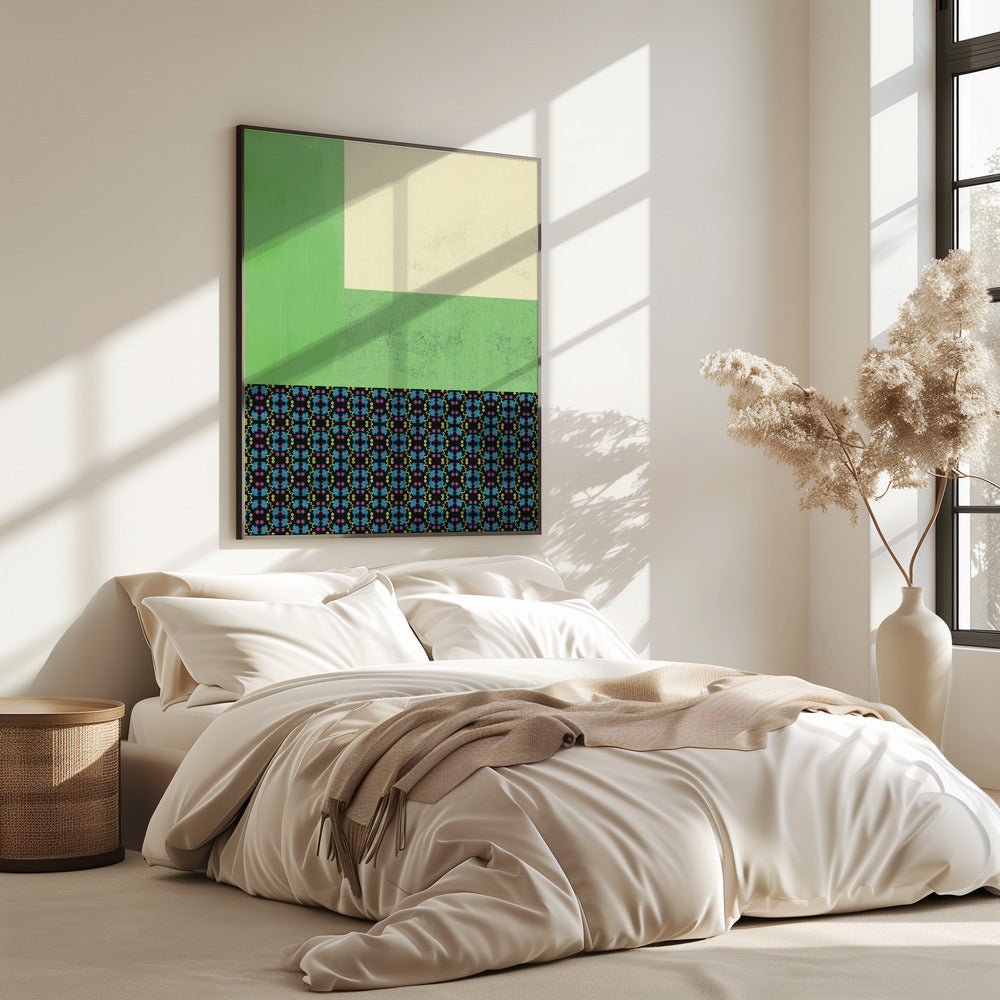 Pastellgrüne und Nyonya-Mustercollage | Poster