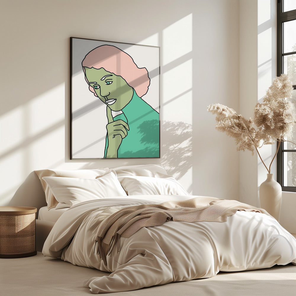 Dame denkt grün | Poster