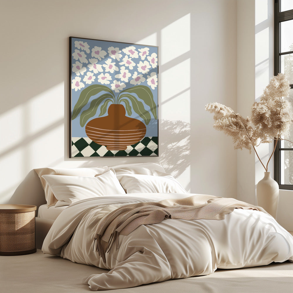 Retro Ton und Blume | Poster