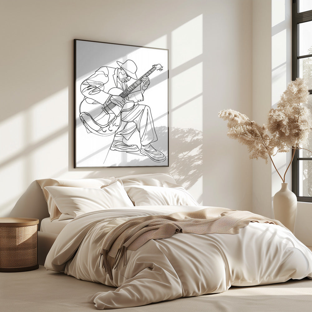 Line Art Musiker 3 | Poster